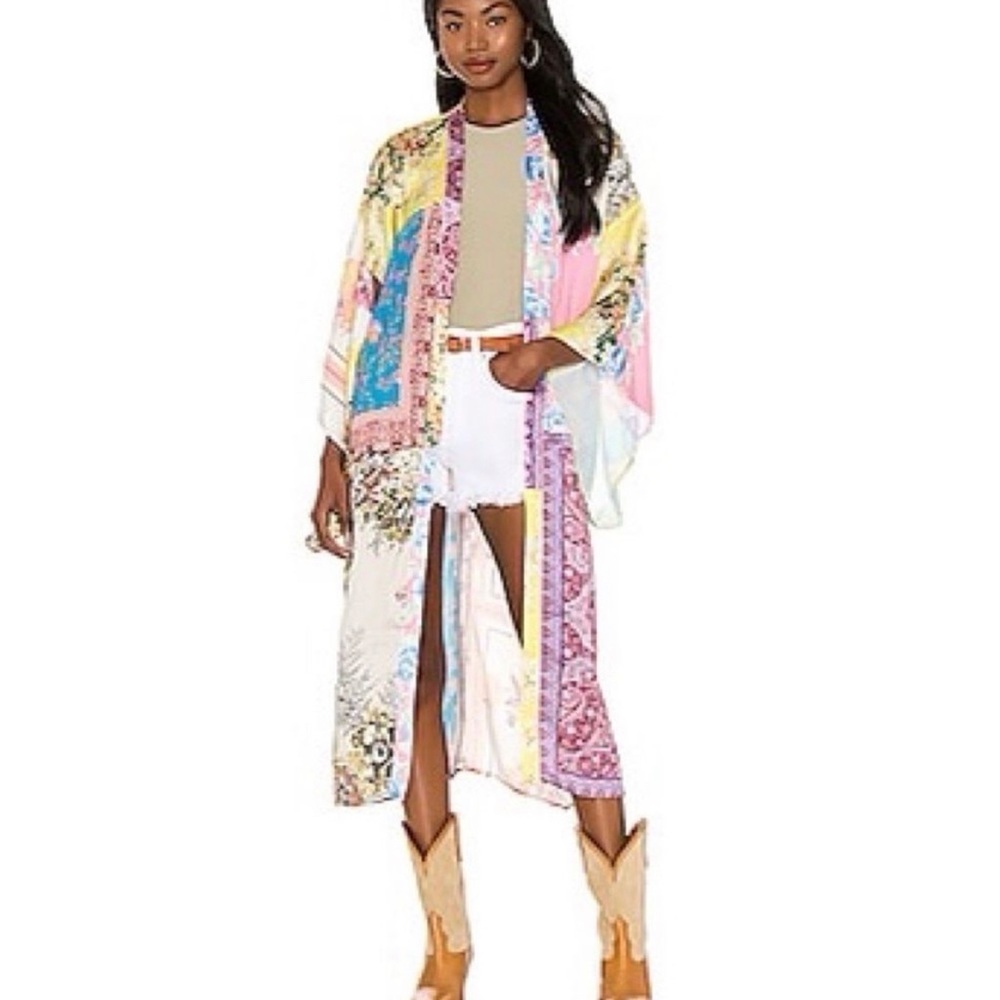 NWOT Free People Patched with Love Kimono XS/S